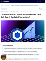 Chainlink Price Climbs on Mastercard Deal, But Can It Sustain Momentum?