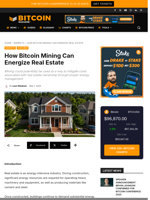 How Bitcoin Mining Can Energize Real Estate