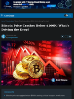 Bitcoin Price Crashes Below $100K: What’s Driving the Drop?