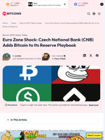 Czech National Bank Tests Bitcoin With $1M Crypto Purchase