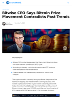 Bitwise CEO Says Current Bitcoin Pull Breaks Four-Year Cycle