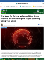 The Need for Private Value and How Some Projects are Redefining the Digital Economy Using This Ethos