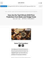 Here Are the Top 8 Bitcoin 2025 Price Predictions from Banks and Hedge Funds