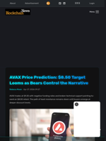 AVAX Price Prediction: $8.50 Target Looms as Bears Control the Narrative - Blockchain.News
