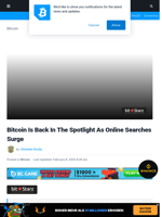 Bitcoin Is Back In The Spotlight As Online Searches Surge