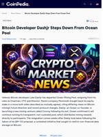 Bitcoin Developer Dashjr Steps Down From Ocean Pool