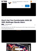 Don't Get Too Comfortable With $3 XRP, Bollinger Bands Warn - U.Today