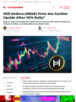 Will Hedera (HBAR) Price See Further Upside After 55% Rally? - Coinspeaker