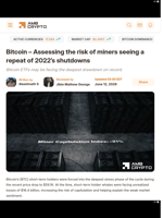 Bitcoin - Assessing the risk of miners seeing a repeat of 2022's shutdowns - AMBCrypto