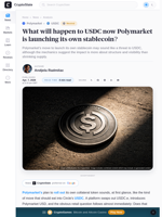 What will happen to USDC now Polymarket is launching its own stablecoin?