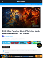 $11.3 Billion Flows Into Bitcoin ETFs In One Month While Retail Sells At A Loss – Details | Bitcoinist.com