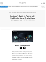 Beginner’s Guide to Paying with Stablecoins Using Crypto Cards
