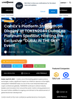 CoinEx’s Platform Strength on Display at TOKEN2049 Dubai as Platinum Sponsor, Hosting the Exclusive “DUBAI IN THE SKY” Event | Live Bitcoin News