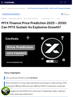 MYX Finance Price Prediction 2025 - 2030: Can MYX Sustain Its Explosive Growth?