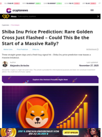 Shiba Inu Price Prediction: Rare Golden Cross Just Flashed – Could This Be the Start of a Massive Rally?