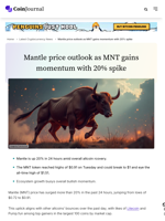 Mantle price outlook as MNT gains momentum with 20% spike - CoinJournal