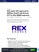 REX seeks SEC approval for BitMine Growth and Income ETF to offer BMNR exposure
