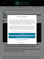 Strive Plans to Acquire 75,000 BTC from Old Mt. Gox Claims - Crypto News Flash