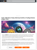 Topic: XRP News Today: Bulls Eye $2.292 as Trading Volume Surges 170% - Brave New Coin