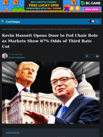 Kevin Hassett Opens Door to Fed Chair Role