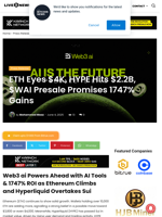 ETH Eyes $4K, HYPE Hits $2.2B, $WAI Presale Promises 1747% Gains | Live Bitcoin News