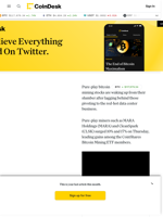 Are Pure Play BTC Miners Going to Reprice Like AI/HPC Miners?