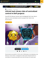 UXLink Hack Shows Need for Timelocks, Hardcoded Caps and Audits