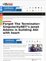 Forget The Terminator: SingularityNET’s Janet Adams is building AGI with heart - The Crypto News Wire