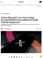 X Data Breach? Users Are Getting Flooded With Password Reset Emails Nobody Requested - Decrypt