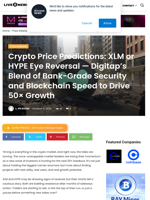 Crypto Price Predictions: XLM or HYPE Eye Reversal — Digitap’s Blend of Bank-Grade Security and Blockchain Speed to Drive 50× Growth | Live Bitcoin News