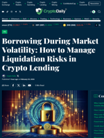 Borrowing During Market Volatility: How to Manage Liquidation Risks in Crypto Lending - Crypto Daily