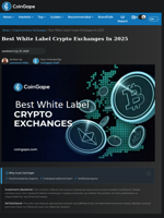 Best White Label Crypto Exchanges In 2025