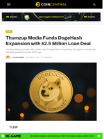 Thumzup Media Funds DogeHash Expansion with $2.5 Million