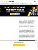 BTC News: Hard Fork Chatter Disputed