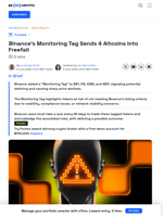 Why Binance's Monitoring Tag Tanked 4 Altcoins’ Prices
