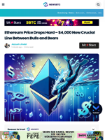 Ethereum Price Drops Hard – $4,000 Now Crucial Line Between Bulls and Bears