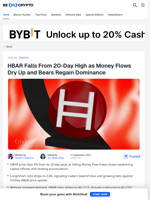 HBAR Risks Further Decline as Traders Exit and Shorts Pile In