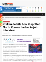 Kraken details how it spotted North Korean hacker in job interview - The Crypto News Wire