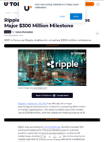 Ripple Stablecoin RLUSD Surpasses Major $300 Million Milestone