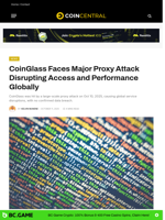 CoinGlass Faces Major Proxy Attack Disrupting Access