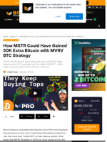 How MSTR Could Have Gained 50K Extra Bitcoin With MVRV BTC Strategy