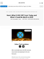 Here’s What 5,000 XRP Costs Today and What it Could Be Worth in 2035