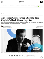 Can Meme Coins Power a Senate Bid? Virginia’s Mark Moran Says Yes - Decrypt
