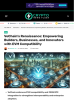 VeChain's Renaissance: Empowering Builders, Businesses, and Innovators with EVM Compatibility - Crypto News Flash
