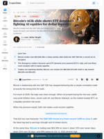 Bitcoin’s $63k slide shows ETF demand fighting AI equities for dollar liquidity