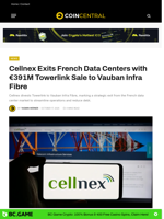 Cellnex Exits French Data Centers with €391M Towerlink Sale to Vauban Infra Fibre