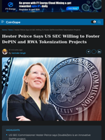Hester Peirce Says US SEC Willing to Foster DePIN and RWA Tokenization Projects
