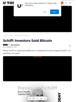 Schiff: Investors Sold Bitcoin - U.Today