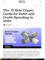The 10 Best Crypto Cards for Debit and Credit Spending in 2026