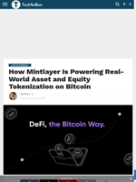 How Mintlayer Is Powering Real-World Asset and Equity Tokenization on Bitcoin - TechBullion